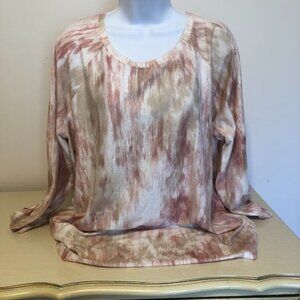 Sonoma Pullover Tunic Top featuring a tie-dye look - Size XL
